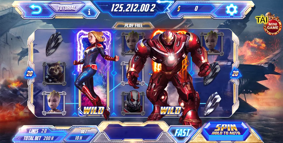 Slot game Avengers tại Sunwin