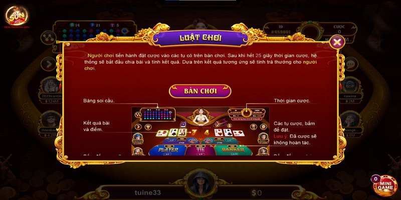 Tham gia chơi Baccarat tại link tải Sunwin